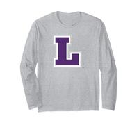 Linfield University Wildcats Block L Monogram Maglia a Manica