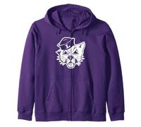 Linfield University Wildcats Mack Mascot Head Mark Felpa con Cappuccio
