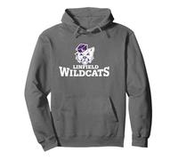 Linfield University Wildcats Stacked Mascot Logo Felpa con Cappuccio