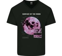 L'Infogram Della Superficie Della Luna T-Shirt In Cotone A V Per Uomo