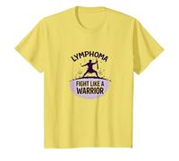 Linfoma: combatti Come Un Guerriero - Supporto stimolante per Il Cancro Maglietta, Bambini, Limone, 12 Anni