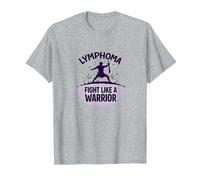 Linfoma: combatti Come Un Guerriero - Supporto stimolante per Il Cancro Maglietta, Uomo, Grigio Melange, XXL