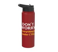 L'informatica non preoccuparti di tutto sotto il programmatore CTRL Stainless Steel Insulated Water Bottle