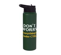 L'informatica non preoccuparti di tutto sotto il programmatore CTRL Stainless Steel Insulated Water Bottle