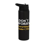 L'informatica non preoccuparti di tutto sotto il programmatore CTRL Stainless Steel Insulated Water Bottle