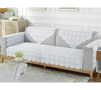 LinFortune Copri Braccioli in Pizzo Copri Schienale Copri Poltrona Ricamati per Cani E Gatti Divano Reclinabile A Due Posti Divano A Forma Di L (Bianco 35"X35")