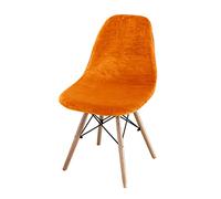 LinFortune Coprisedie in Velluto per Sala da Pranzo Coprisedie da Cucina Coprisedie Elasticizzati con Schienale per Cucina Sala da Pranzo Camera da Letto Soggiorno (Arancione 4 Pezzi)