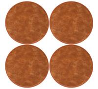 LinFortune Cuscini per Sedie in Pelle Rotondi Antiscivolo per Sedie da Pranzo Confezione da 1/2/4 per Sedie Alte per Bistrot E Bar (Colore: Giallo Cayenne Dimensioni: 35 Cm*4 Confezioni)