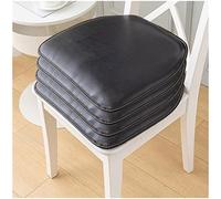 LinFortune Cuscino per Sedia in Pelle per Cucina Sala da Pranzo 1/2/4 Confezioni Cuscino per Sedia Cuscino per Seduta Antiscivolo 40 * 43 Cm (Colore: Nero Dimensioni: 4 Confezioni)