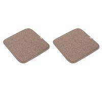 LinFortune Cuscino per Sedile per Sgabello da Bar Quadrato con Lacci Fodera per Cuscino per Sgabello da 12 X 12 Pollici Set di 2 (12X12 Pollici Caffè)