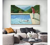 Ling88 Arte Poster,Ritratto di David Hockney, Poster E Stampe su Tela, Immagini Murali, per La Decorazione della Casa del Soggiorno, per L'Estetica delle Pareti della Camera da Letto-50X70Cm