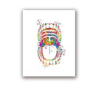 Ling88 Attrezzature Odontoiatriche Poster E Stampe Mediche Anatomia dei Denti Acquerello Immagine Artistica Pittura su Tela Regalo Dentista Clinica Decorazione della Parete Poster E Stampe -50X70Cm