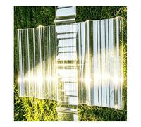 LINGDSWULING 1.2mm Pannelli Serra Policarbonato Impermeabile Isolato Termicamente Pannelli Tetto Trasparenti Design Smerlato per Serre Tetti Patii