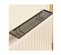 LINGDSWULING Copritermosifone Design con Sponde Rialzate Mensola sopra Termosifone Design Traspirante Copricalorifero per Soggiorno Camera da Letto Corridoio(Black,50x15cm)
