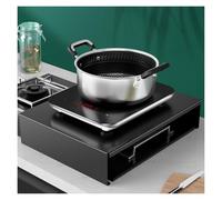 LINGDSWULING Estensione Dello Spazio Della Cucina Fornello A Gas Coperchio Di Protezione Per Fornelli A Gas, Fornelli Elettrici Supporto Piano Cottura Elettrico(Black,40x48x7cm(16x19x3in))