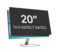 LINGDSWULING Filtro Privacy Anti-Riflesso con Protezione dalla Luce Blu E Pellicola Protettiva Anti-Spionaggio per Monitor di Computer 16:10 Rapporto di Aspetto(20inch/44.1x24.8 cm)