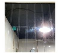 LINGDSWULING Kit Industriale della Tenda della Striscia Tenda per Porta Stalle Progetto Fai da Te Foglio Tenda Striscia del Kit Tenda A Lamelle Trasparente(41.34x118.11in/1.05x3m)