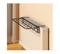 LINGDSWULING Termosifone Rimovibile Non Richiede Forature Copri Termosifone Resistente Calore Sospeso Copricalorifero per Soggiorno Camera da Letto Corridoio(Black,45x21x10cm)