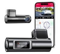 LINGDU Dash Cam Frontale 4K, Dash Cam per Auto con Controllo Vocale, Dashcam WiFi, GPS Integrato, Fotocamera per Auto con Visione Notturna WDR, Sensore G(D500)