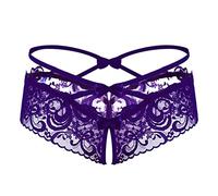 Lingerie da donna 2026 Appello Biancheria intima Passo Dopo Passo, Mutande Corte Per Le Donne T Aperto Per Vestito Sexy Lingerie In Pizzo Top a Rete, Lilla, Taglia unica