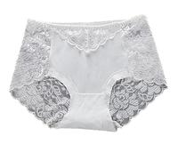 Lingerie da donna Mutandine morbide traspiranti slip biancheria intima per le donne Bikini Regolare Assorbenza Biancheria intima Delle Donne Undies Pack, bianco, XL