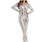Lingerie Donna Sexy Aperto Sottoveste Donna Sexy Vestiti da Gioco da Discoteca in Pelle Laccata Abbigliamento Erotico Hot Lingerie Completo Rosso Capodanno Silver XXXXL