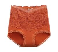 Lingerie Donna Sexy Biancheria intima A Vita Alta Cotone Mutandine Per Le Donne Pizzo Plus Size Butt Lift Senza Seamless Slip Corpetto Nero Donna, Brick rosso, M