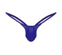 Lingerie donna sexy intimo intimo uomo vita posteriore briefing Low G-String open slip party body donna, Blu scuro, M