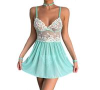 Lingerie Erotica Donne Cinturino A Spaghetti Sesso Moda Pijama da Donna Prospettiva Abbigliamento Sexy C-Green M