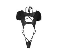 Lingerie giapponese Anime Cosplay Bikini Sexy Cross Tuta Costumi Lolita Costume da bagno Pigiama, Nero #3, taglia unica
