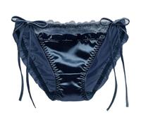 Lingerie sexy da donna, elegante top in pizzo, comodo homewear, biancheria intima femminile a rete, Blu, M