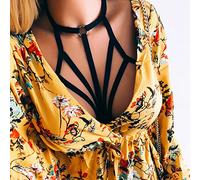 Lingerie Sexy Hot Aperto Reggiseno Sexydonna Hot Sexy Strappy Girl Cage Bra Hollow Donne Bra Elastic out Donna X Sesso Aperto Slip Sexydonna Black L