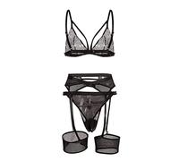 Lingerie Sexy per Donna Completini Intimi Sexi Lingeries Set LingeriesPolysterLace EmbroideryLiving Room Girls Sexy Donna Hot Aperto Rosso Lingerie (Black, M)