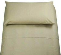 Lingerie Shop Lenzuola Cotone Puro 100% Matrimoniale Tinta Unita Sotto Sopra 2 Federe Vari Colori Offerta (Beige, Matrimoniale)