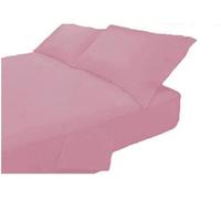 Lingerie Shop Lenzuola Set Completo Cotone 1 Piazza e Mezza Tinta Unita Vari Colori Sotto Sopra + Federa (Rosa Antico, 1 Piazza e Mezzo)