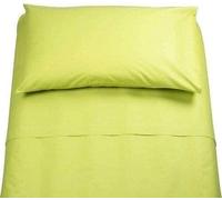 Lingerie Shop Lenzuola Set Completo Cotone 1 Piazza e Mezza Tinta Unita Vari Colori Sotto Sopra + Federa (Verde Mela, 1 Piazza e Mezzo)