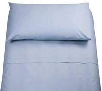 Lingerie Shop Lenzuola Set Completo Cotone 1 Piazza e Mezza Tinta Unita Vari Colori Sotto Sopra + Federa (Azzurro, 1 Piazza e Mezzo)