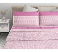 Lingerie Shop Lenzuola Set Completo Letto Cotone 1 Piazza e Mezzo Sotto Sopra + Omaggio Federa Fantasia Vari Modelli (Fantasia 8)