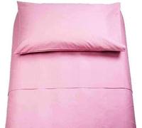 Lingerie Shop Set Lenzuola Letto Singolo Cotone Sotto Sopra + Federa Vari Colori Tinta Unita (Rosa, Singolo)
