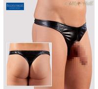 Lingerie - Tagliato Lucido SHOWMASTER Stringa Rio Cavallo Aperto Nero