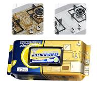 Lingette Detergenti Umide, 80 Pezzi con Profumo alla Limona - Extra Resistente Macchie, per una Pulizia Rapida e Facile, Perfette per Pavimenti, Cucina e Bagno