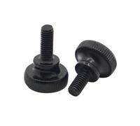 linghai Nero GB834 DIN464 Testa zigrinata Vite a testa Stringere a mano le viti di bloccaggio della tenda M3 M4 M5 M6 M8 M10(35mm,M6 2pcs)