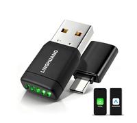 LINGHUANG Adattatore Carplay Wireless & Mini Adattatore Android Auto Wireless, Converte il Cavo in un Senza Fili, Plug & Play, Connessione Veloce e Stabile, Compatibile con iOS 10+ & Android 11+