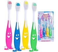 Lingito - Spazzolino per la polvere dei denti per bambini, extra morbido, facile da afferrare per i bambini piccoli, confezione di spazzolino per la polvere dei denti per bambini dai 3 anni in su