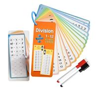 LINGJIA 15 Pezzi Tabelline per Bambini, Tabelle di Moltiplicazione, Tabelle di Divisione, Imparare le Flashcard Matematiche, Flashcard Aritmetiche di Moltiplicazione e Divisione