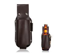 LINGJIA Marrone Cappello Porta Birra, Portabottiglie da Cintura, Cintura da Birra, Borsa da Birra Accessoria, Regalo da Uomo per la Birra, Può Essere Appeso Intorno Alla Vita, adatto All'uso Esterno