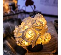 LINGJIONG Filo di rose luminose - Catena luminosa a LED rosa rosa rossa, luce rosa bianca e rosa con fiori a batteria per la decorazione di San Valentino