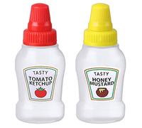 LINGJIONG Piccola bottiglia di ketchup, Mini bottiglie di spezia Spremere Portatile Squisita Bottiglia multiuso Per Ketchup Maionese condimento per insalata Olio d'oliva Salsa barbecue Wasabi Piccante