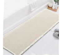 LINGKY Tappetino da bagno antiscivolo, muffa proof, 60x180 cm, lavabile, super assorbente, morbido e confortevole, colore: avorio