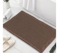 LINGKY Tappeto Bagno Assorbente, Tappetino Bagno Antiscivolo, Microfibra Tappeti Bagno, Lavabile Asciugatura Rapida Tappetino Bagno Doccia per Bagno, Cucina (Cioccolato,60x90 cm)